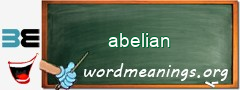 WordMeaning blackboard for abelian